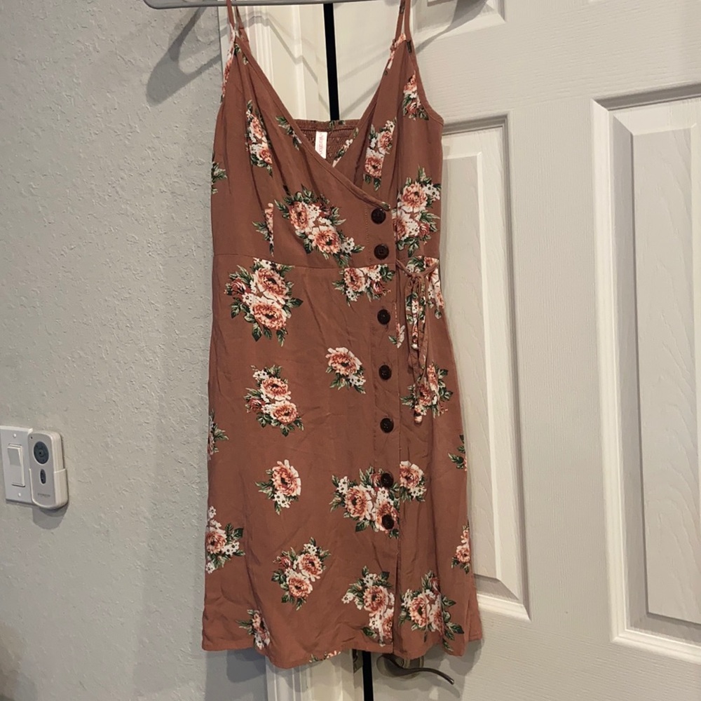 Pink floral dress